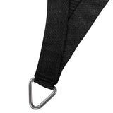 Instahut Shade Sail 6x7m Rectangle 280GSM 98% Black Shade Cloth - Side View