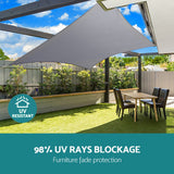 Instahut Waterproof Shade Sail Shade cloth 220GSM Canopy 3x5m - 45-Degree Angle