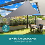Instahut Waterproof Shade Sail Shade cloth Triangle Canopy 220GSM 4x4x4m - Side View