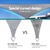 Instahut Waterproof Shade Sail Shade cloth Triangle Canopy 220GSM 4x4x4m - Top-Down View
