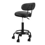 Artiss Salon Stool Swivel Chair Backrest - Side View