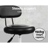 Artiss 2x Salon Stool Swivel Chair Backrest - 45-Degree Angle