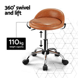 Artiss Salon Stool Swivel Chair Backrest Chairs - Top-Down View