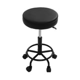 Artiss 2x Salon Stool Round Swivel Chair - Side View