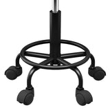 Artiss Salon Stool Square Swivel Chair Black - Top-Down View