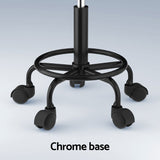 Artiss Salon Stool Square Swivel Chair Black - Rear View