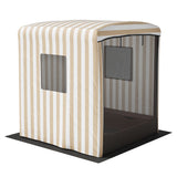 Keezi Kids Sandpit Wooden Sandbox Sand Pit with Canopy Window Water Basin 120cm - Top-Down View