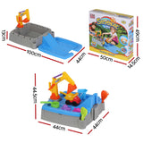 Keezi 2-in-1 Kids Sandpit Water Table Working Excavator Digger Sensory Play Toys - Front View