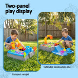 Keezi 2-in-1 Kids Sandpit Water Table Working Excavator Digger Sensory Play Toys - Top-Down View