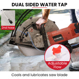 BAUMR-AG 3500W 350mm/14' Electric Concrete Demolition Cut-Off Saw, Wet and Dry Cutting, Diamond Blade, Vacuum Port, 15A Plug
