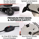 BAUMR-AG 3500W 350mm/14' Electric Concrete Demolition Cut-Off Saw, Wet and Dry Cutting, Diamond Blade, Vacuum Port, 15A Plug