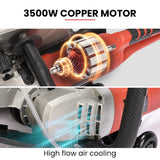 BAUMR-AG 3500W 350mm/14' Electric Concrete Demolition Cut-Off Saw, Wet and Dry Cutting, Diamond Blade, Vacuum Port, 15A Plug