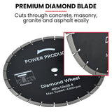 BAUMR-AG 400mm Professional Concrete Demolition Saw 94cc 2-Stroke, Wet and Dry Demo Cutting, 16' Diamond Blade, Anti-Vibration System