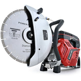 BAUMR-AG 350mm Professional Concrete Demolition Saw 74cc 2-Stroke, Wet and Dry Demo Cutting, 14' Diamond Blade, Anti-Vibration System