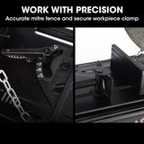 Baumr-AG 2400W 355mm 14' Metal Cut Off Cold Saw, Soft Start, 45 Degree Mitre Chop - Low Angle