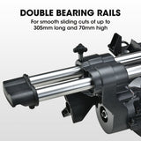 BAUMR-AG 210mm Sliding Compound Mitre Drop Saw - Top-Down View