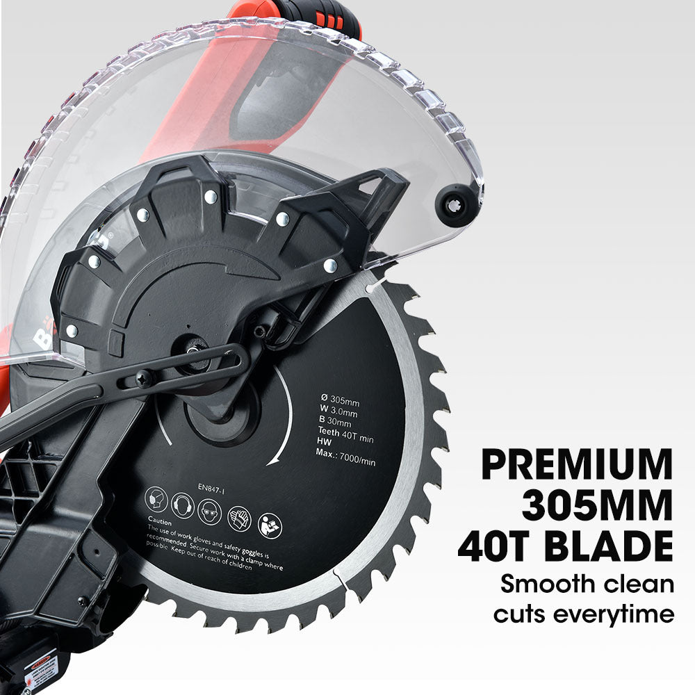 BAUMR-AG 305mm Dual Bevel Sliding Compound Mitre Drop Saw