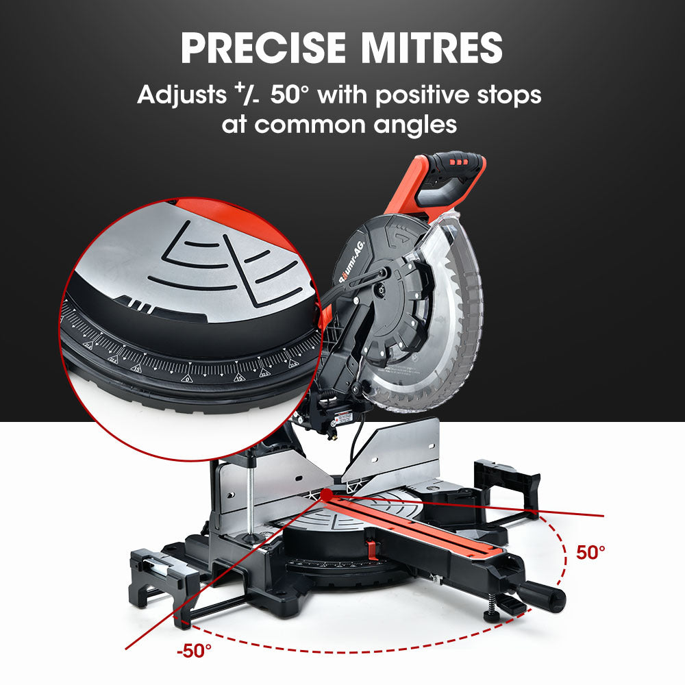 BAUMR-AG 305mm Dual Bevel Sliding Compound Mitre Drop Saw