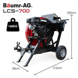 Baumr-AG LCS-700 Portable Log Circular Saw, 15HP, 270mm Cut Depth - Rear View