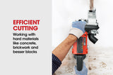 BAUMR-AG 125mm Wall Chaser with Dual Handles, Wet Cutting System, 4 Diamond Blades, Adjustable Depth