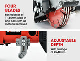 BAUMR-AG 2000W 125mm Wall Chaser and 900W Vacuum Dust Collector Combo, with 4 Diamond Blades