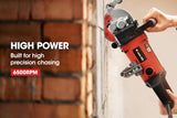 BAUMR-AG 2000W 125mm Wall Chaser and 900W Vacuum Dust Collector Combo, with 4 Diamond Blades