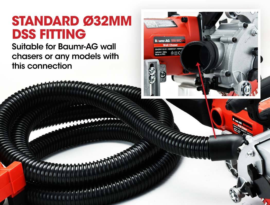 BAUMR-AG 900W Wall Chaser Vacuum Dust Collector for any models with 32mm connection