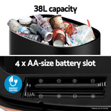 Devanti 38L Motion Sensor Bin Rubbish Automatic Black - Rear View