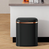 Devanti 38L Motion Sensor Bin Rubbish Automatic Black - Close-Up Angle