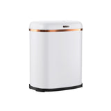Devanti 38L Motion Sensor Bin Rubbish Automatic White - Side View