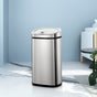 Devanti 50L Motion Sensor Bin, Automatic Stainless Steel Rubbish Bin, Silver