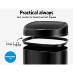 Devanti 68L Motion Sensor Bin Rubbish Automatic Black, image 5