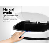 Devanti 68L Motion Sensor Bin Rubbish Automatic White - 45-Degree Angle
