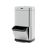 Devanti 70L Motion Sensor Bin Pedal Bins Automatic Siver - 45-Degree Angle