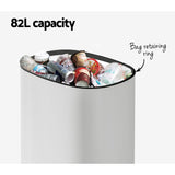 Devanti 82L Motion Sensor Bin Rubbish Automatic White - 45-Degree Angle