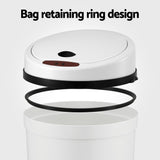 Devanti Sensor Bin Motion Rubbish Bins Kitchen Automatic Trash Can White 9L - 45-Degree Angle