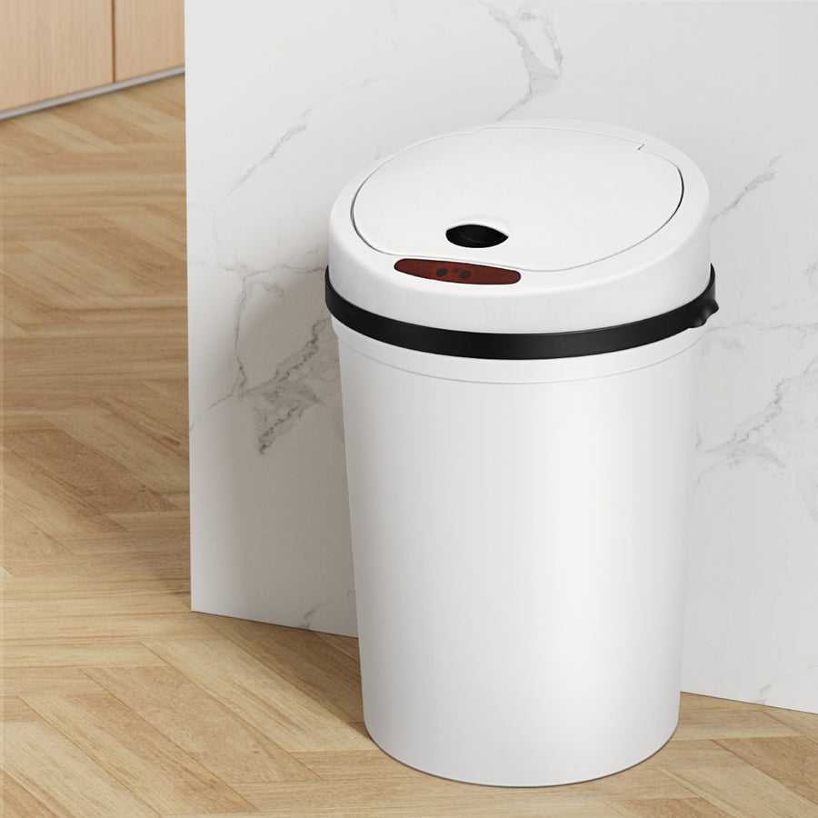 Devanti Sensor Bin Motion Rubbish Bins Kitchen Automatic Trash Can White 9L, image 7