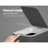 Devanti 9L Motion Sensor Bin Rubbish Automatic Ash Black - 45-Degree Angle