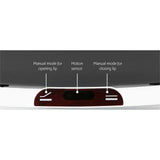 Devanti 9L Motion Sensor Bin Rubbish Automatic Ash Black - Rear View