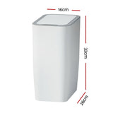 Devanti 9L Motion Sensor Bin Rubbish Automatic White - Front View