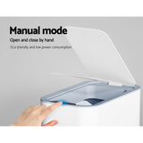 Devanti 9L Motion Sensor Bin Rubbish Automatic White - 45-Degree Angle