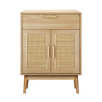 Oikiture Sideboard Rattan Hallyway Table Wood