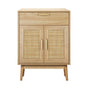 Oikiture Sideboard Rattan Hallyway Table Wood