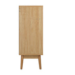 Oikiture Sideboard Rattan Hallyway Table Wood, image 3