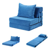 Artiss Convertible Folding Sofa Bed Armless Lounger Foam Floor Sofas Futons Couches - Front View