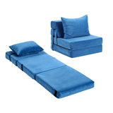 Artiss 2 Pack Folding Sofa Bed Armless Lounger Foam Floor Sofas Futons Couches - Extra Image