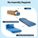 Artiss 3 Pack Folding Sofa Bed Armless Lounger Foam Floor Sofas Futons Couches - Extra Image