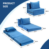 Artiss 4 Pack Folding Sofa Bed L-Shaped Modular Floor Sofas Foam Futons Couches - Front View