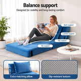 Artiss 4 Pack Folding Sofa Bed L-Shaped Modular Floor Sofas Foam Futons Couches - Top-Down View