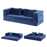Artiss Convertible Folding Sofa Bed Pull Out Mattress Foldable Lounge Couch Chair - Front View